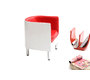 Poltrona design rossa et bianca MIKY