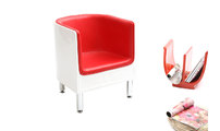Poltrona design rossa et bianca MIKY