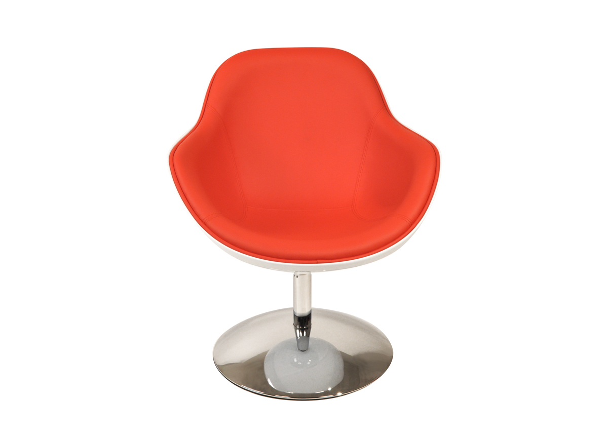 Poltrona design SOLLY bianca e rossa image 1