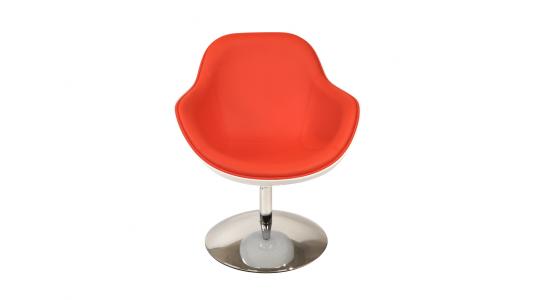 Poltrona design SOLLY bianca e rossa image 1