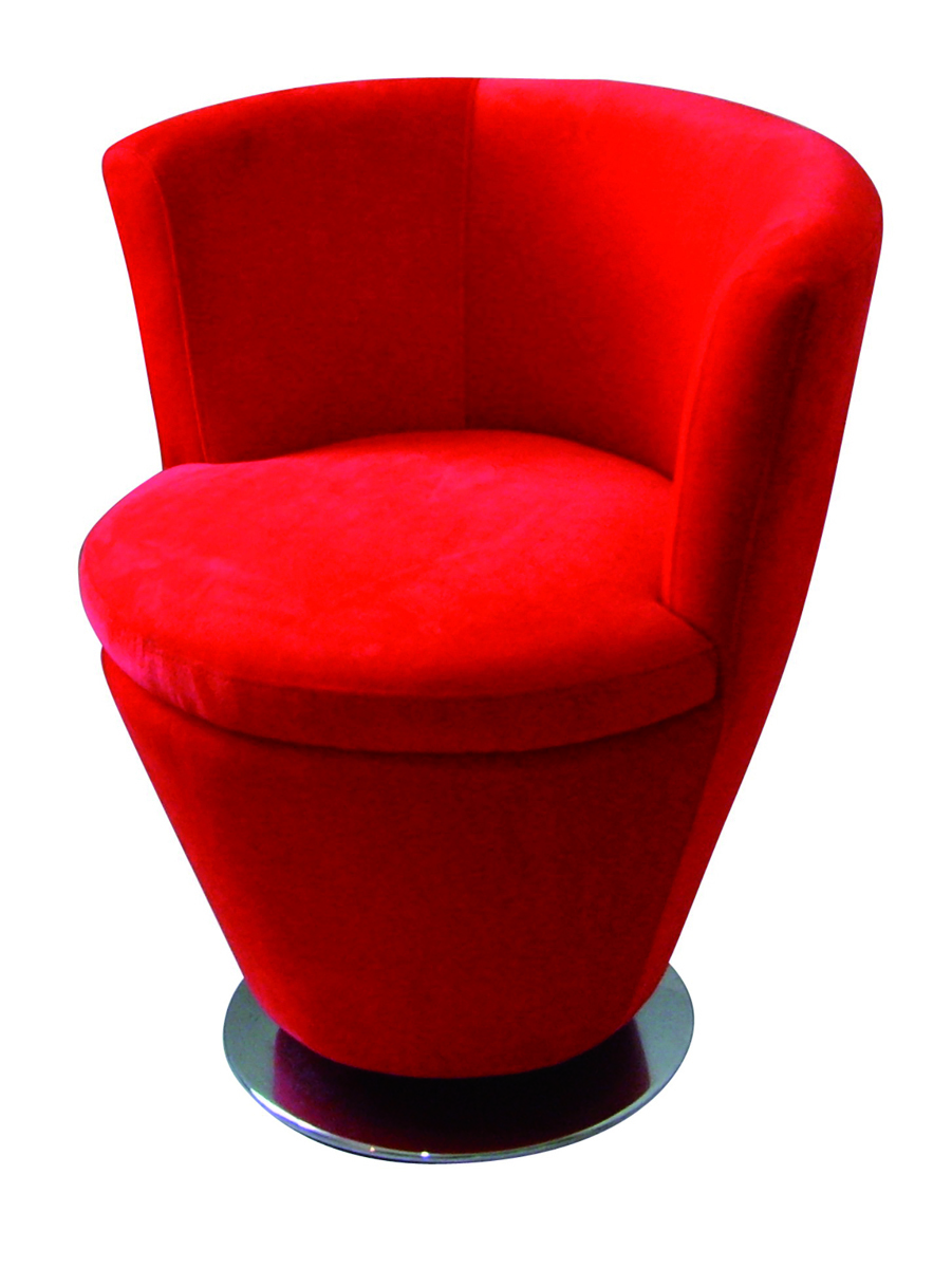 Poltrona moderna rossa Cooper