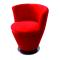 Poltrona moderna rossa Cooper