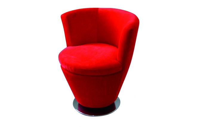Poltrona moderna rossa Cooper