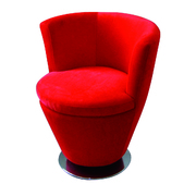 Poltrona moderna rossa Cooper image pub1