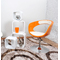 Poltrona / sedia arancione e bianca GROOVY 