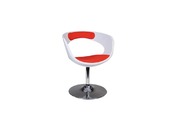 Poltrona / Sedia bianca e rossa GROOVY 