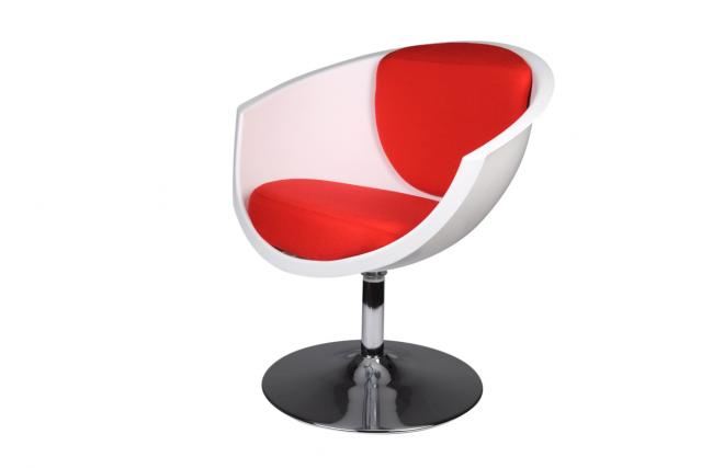 Poltrona / Sedia bianca e rossa NEW GROOVY 