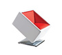 Poltrona/ sedia design bianca e rossa SQUARE BOX 