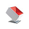 Poltrona/ sedia design bianca e rossa SQUARE BOX 
