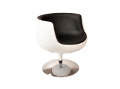 Poltrona / sedia  design BRADY bianco e nero 