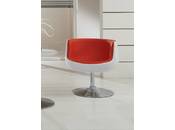 Poltrona / sedia  design BRADY bianco e rosso