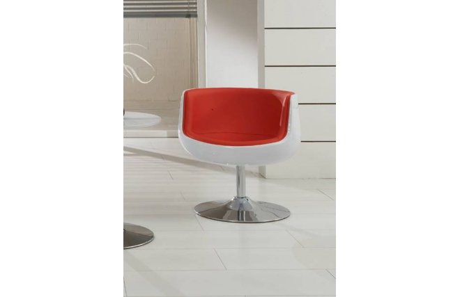 Poltrona / sedia  design BRADY bianco e rosso