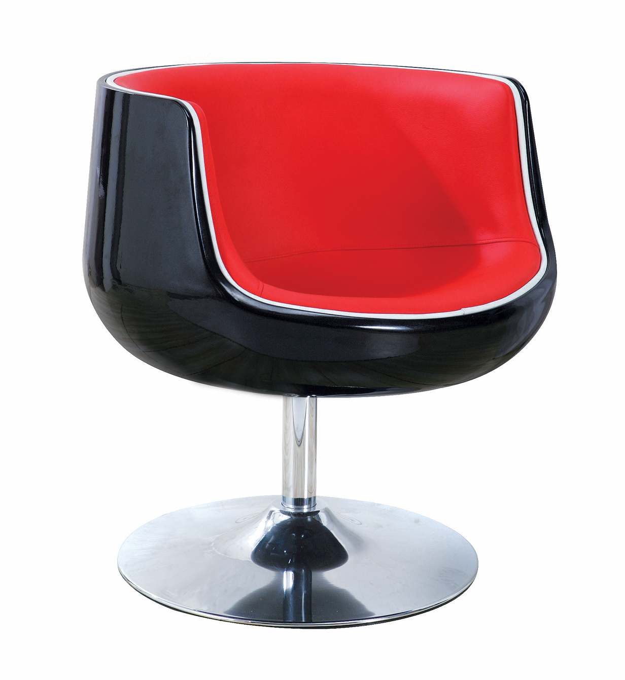 Poltrona / sedia  design nera e rossa Brady
