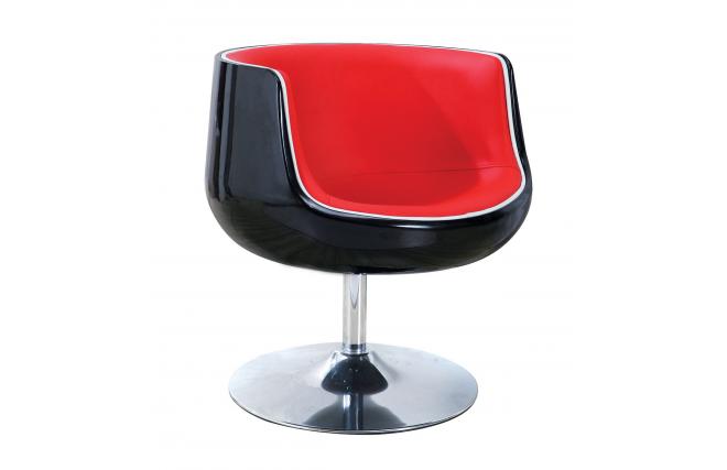 Poltrona / sedia  design nera e rossa Brady