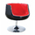 Poltrona / sedia  design nera e rossa Brady