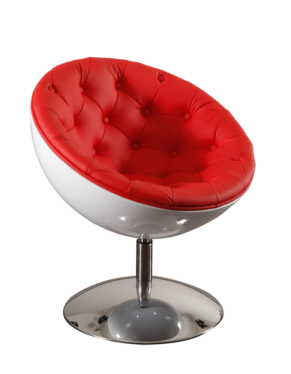 Poltrona / sedia design NEW STANLEY bianca e rossa