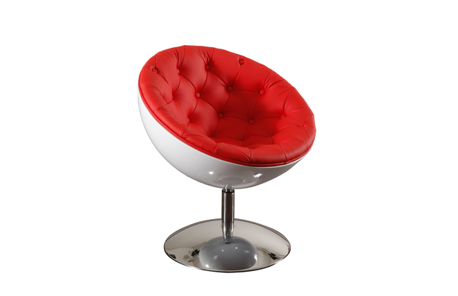 Poltrona / sedia design NEW STANLEY bianca e rossa