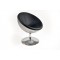 Poltrona / sedia design STANLEY argentata e nera in ABS e poliuretano