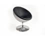 Poltrona / sedia design STANLEY argentata e nera in ABS e poliuretano