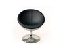 Poltrona / sedia design STANLEY argentata e nera in ABS e poliuretano
