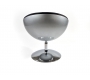 Poltrona / sedia design STANLEY argentata e nera in ABS e poliuretano