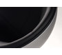 Poltrona / sedia design STANLEY argentata e nera in ABS e poliuretano