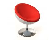 Poltrona / sedia design STANLEY bianca e rossa in ABS e poliuretano 