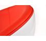 Poltrona / sedia design STANLEY bianca e rossa in ABS e poliuretano 