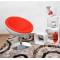 Poltrona / sedia design STANLEY bianca e rossa in ABS e poliuretano 