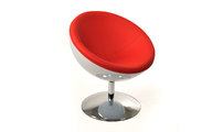 Poltrona / sedia design STANLEY bianca e rossa in ABS e poliuretano 