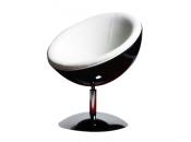 Poltrona / sedia design STANLEY nera e bianca in ABS e poliuretano 