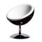 Poltrona / sedia design STANLEY nera e bianca in ABS e poliuretano 