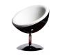 Poltrona / sedia design STANLEY nera e bianca in ABS e poliuretano 