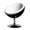 Poltrona / sedia design STANLEY nera e bianca in ABS e poliuretano 