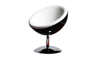 Poltrona / sedia design STANLEY nera e bianca in ABS e poliuretano 