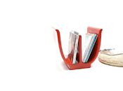 Porta riviste design arancione TULIP