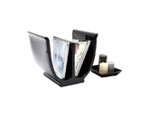 Porta riviste design nero TULIP
