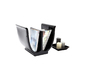 Porta riviste design nero TULIP