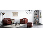 Pouf / appoggia piedi CLUB pelle marrone chiaro