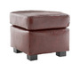 Pouf / appoggia piedi CLUB pelle marrone chiaro