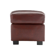 Pouf / appoggia piedi CLUB pelle marrone chiaro image pub1