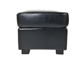 Pouf / appoggia piedi CLUB pelle nero
