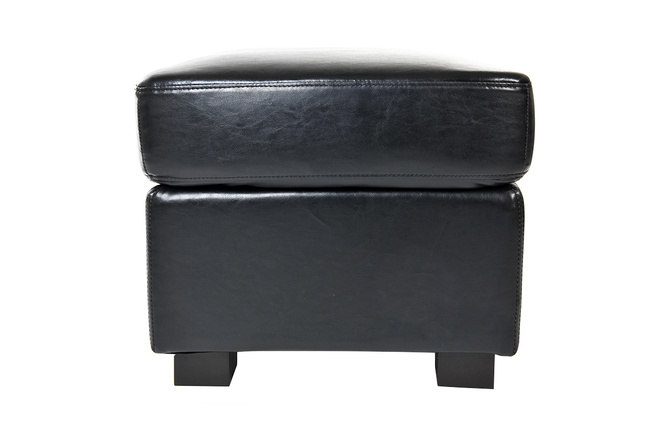 Pouf / appoggia piedi CLUB pelle nero