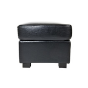 Pouf / appoggia piedi CLUB pelle nero image pub1
