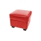 Pouf / appoggia piedi CLUB pelle rosso