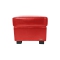 Pouf / appoggia piedi CLUB pelle rosso