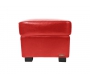 Pouf / appoggia piedi CLUB pelle rosso