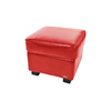 Pouf / appoggia piedi CLUB pelle rosso