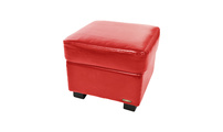 Pouf / appoggia piedi CLUB pelle rosso