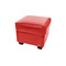 Pouf / appoggia piedi CLUB pelle rosso
